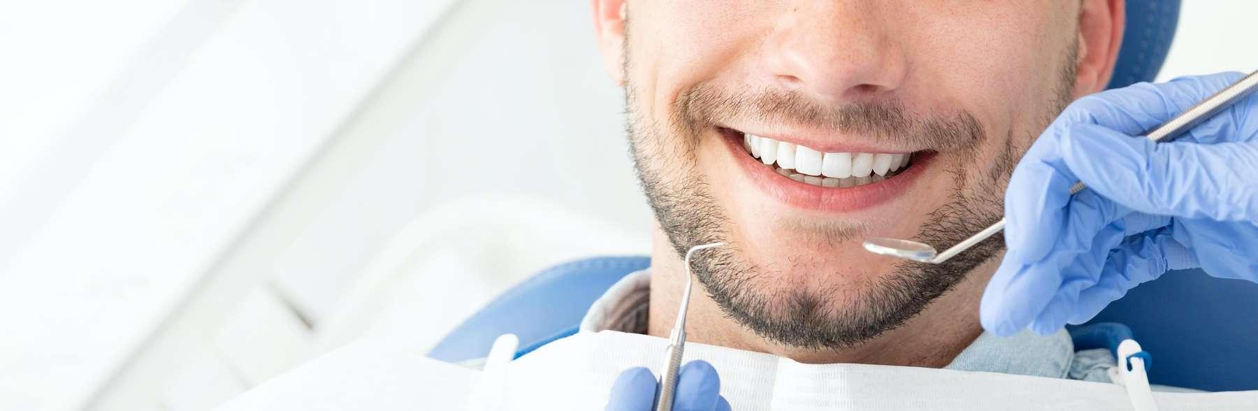 Close up of patient's smile after tooth extraction in Mt Pleasant, SC