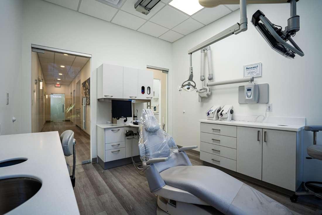 Patient treatment room at dentist in Mt Pleasant, SC