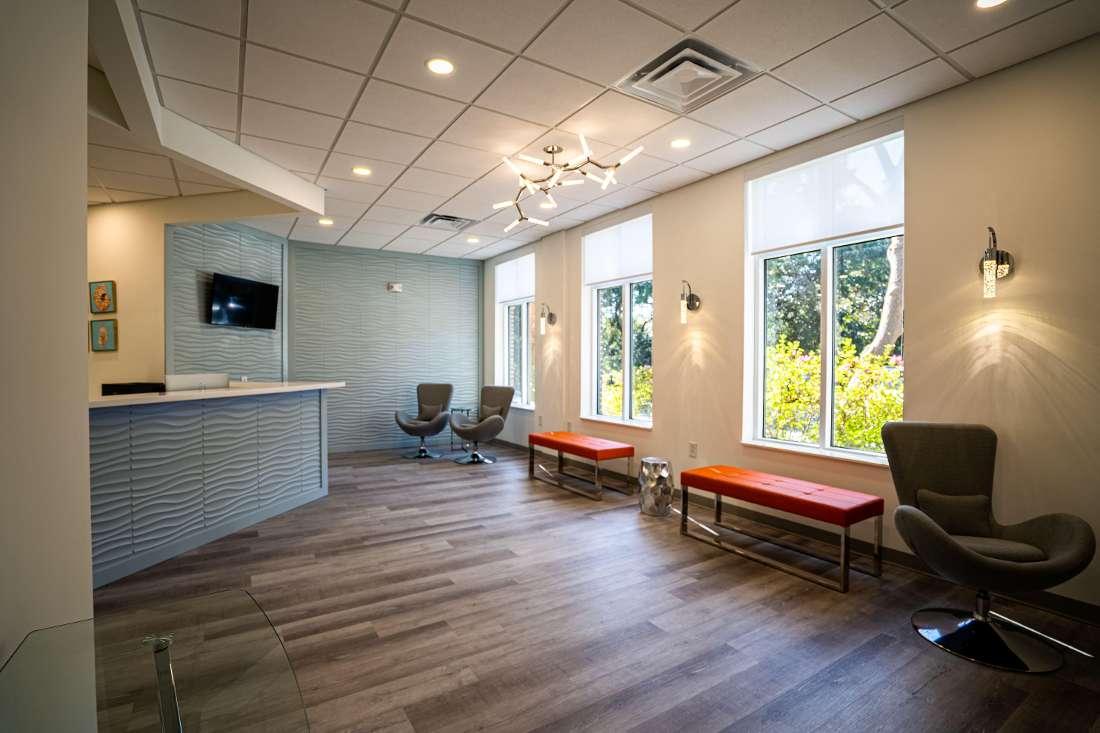 Patient waiting area at dentist near me Charleston, SC